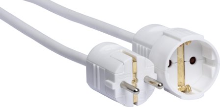 Gelia 4055604031 Skarvsladd 3 m, jordad, inomhusbruk, Anslutningsdon & kablar