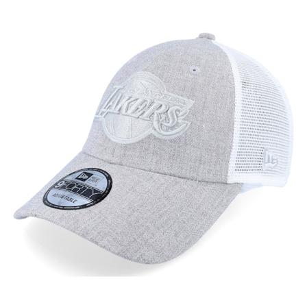 New Era - Los Angeles Lakers Home Field 9FORTY Heather Grey Trucker Trucker Grey Cap - NBA @ Hatstore