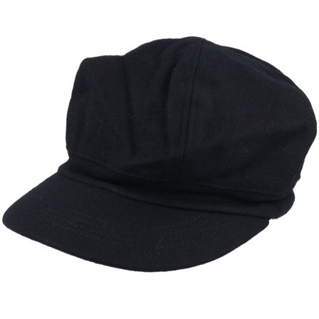 Sur la tête - Svart vega Keps - Wool Blend Baker Boy Cap Black Vega Cap @ Hatstore