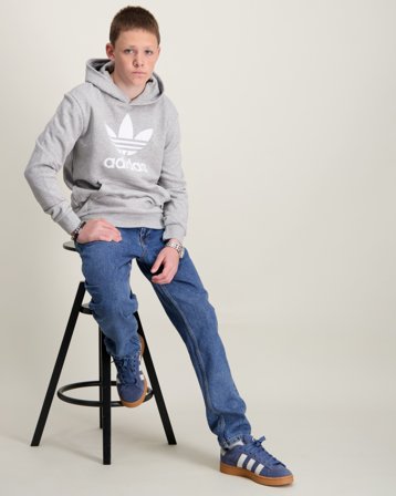 Adidas Originals TREFOIL HOODIE Gris Sweats à capuche Garçon - Kids Brand Store