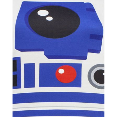 Star Wars Dame/Dame R2-D2 Cosplay Skater Kjole Hvid/Bl