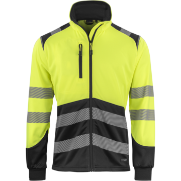 Sweatshirtjacka Varsel Klass 2 Texstar FJ86 gul/svart
