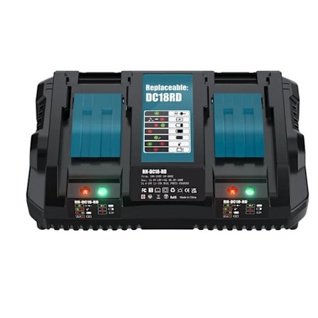 Makita 18V batteri, 6Ah kapacitet, Kompatibel med LXT BL1860B, 6A-laddare