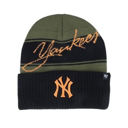 47 Brand - MLB Schwarz cuff Mütze - New York Yankees MLB Italic 47 Cuff Knit Sandalwood Cuff @ Hatstore