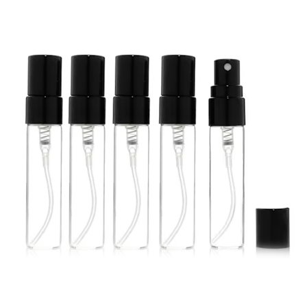 5 kpl – Suihkepullo / Minipullo lasia – 5 ml