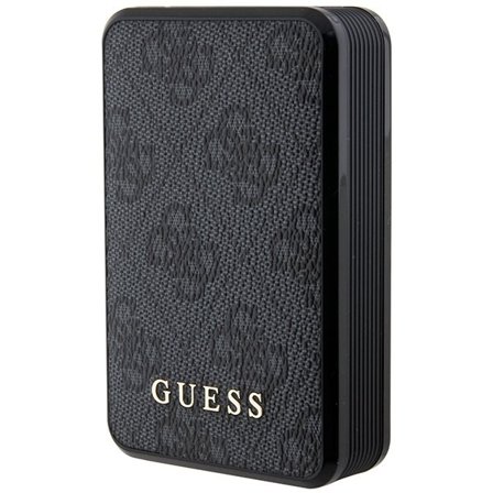 Guess Powerbank 18W GUPB10DP4GEGK 10000mAh svart/svart 4G Läder Metall Logotyp