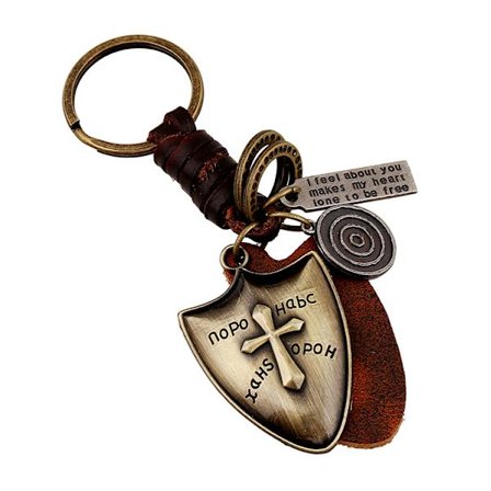 Nice Keyring in SteamPunk-style - knights shield
