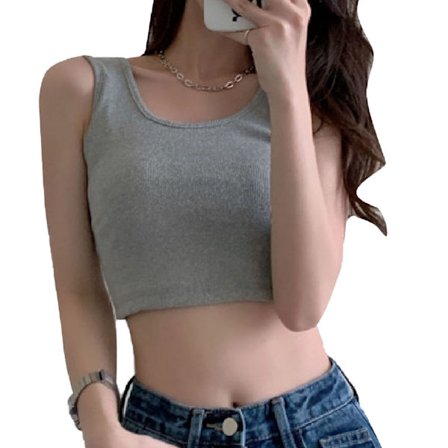 Naisten urheilutoppi, kylkiluinen, pehmeä, hengittävä, slim fit, kesä, hihaton, ulkoiluun, ostoskävelyyn, harmaa, koko M