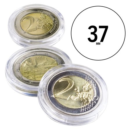 ULTRA runde møntkapsler til mønt Ø 37 mm - 10 stk. - Leuchtturm