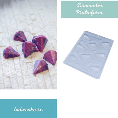 Pralinform Diamant Chokladform - BWB 9286 - Special 3 Part Mold