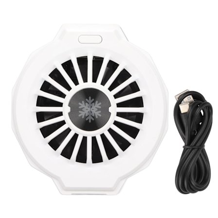 Matkapuhelimen jäähdytin LZF10 Semiconductor Refrigeration Phone Cooling Stand Fan RGB-värikkäällä valolla pelaamiseen (valkoinen perusmalli)