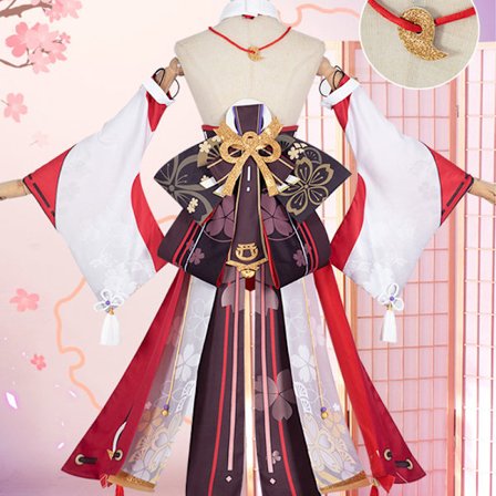 Mub- Genshin Impact Yae Miko Guuji Yae Cosplay Genshin Deguisement Wig Dress Party Outfit Halloween s for Women