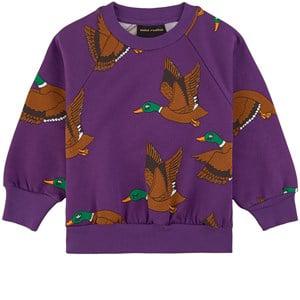 Mini Rodini GOTS Ducks Printed Sweatshirt Purple 128/134 cm - Jumpers and knitwear - 128/134 cm - Purple