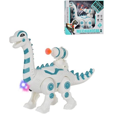 Dinosaurie-skjutleksak för barn, gående elektrisk mekanisk dinosaurie-leksak driven av batteri med rytande realistiska simuleringar, LED-ljus och 