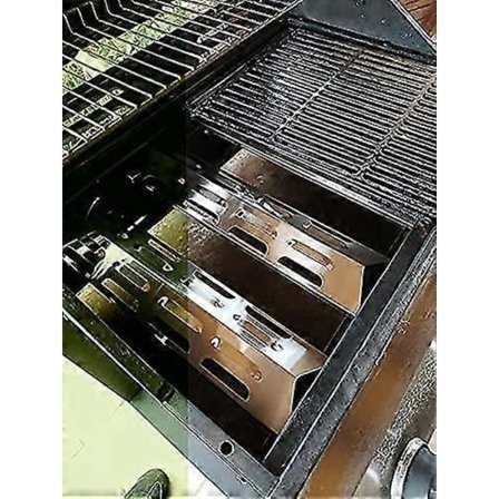 2025 Ny Grillersättningsplatta/Värmesköld i Rostfritt Stål För Vissa Gasgrillmodeller Från Campingaz, Alice's Garden, Char-broil, Cclife, Landmann An