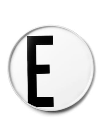 Porcelain Plate A-Z White Design Letters