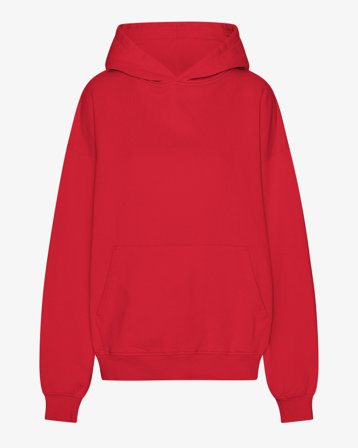 Organic Oversized Hood - Scarlet Red XL