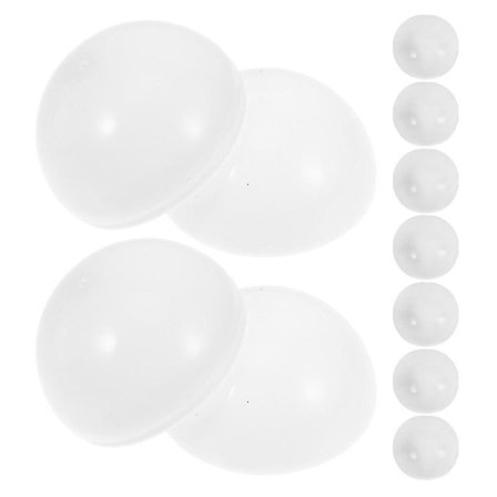 Plastlotteribolde hvide runde kapsler til spil 25 stk