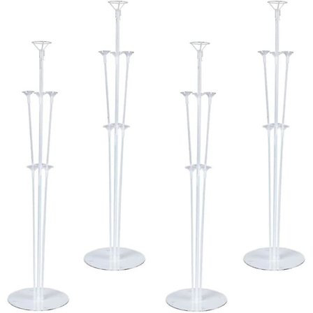 Ballongställningskit för bord Ballonghållare (70 cm 7 bollpelare) För bord Ballongkoppar och pinnar Ballongpinne Golvstativ Bord Ballongpinnehållare 