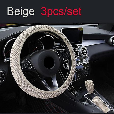 Universal 38cm 3 st Is-Silke Rattkåpa Växelspak Handbroms Skydd Slitstarka Halkfria Biltillbehör Interiör - Rattkåpor