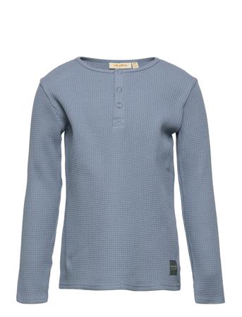 Sgjustin Waffle Ls Tee Blue Soft Gallery