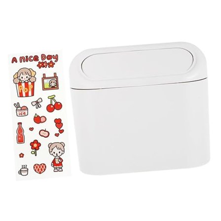 Vit bil soptunna, bil soptunna arrangör, bärbar mini soptunna, bil