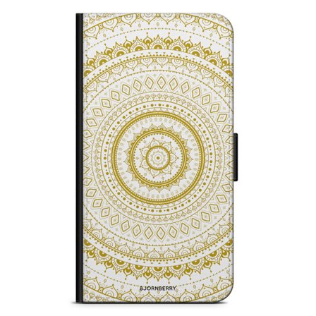 Bjornberry Fodral Sony Xperia 1 II - Vit Guld Mandala