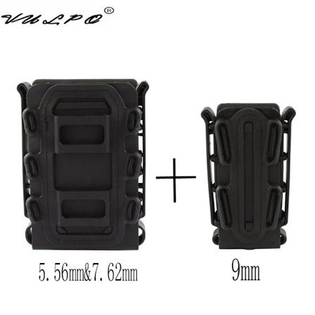 VULPO Tactical 5,56 mm & 7,62 mm magasinpåse 9 mm pistol Molle Mag-påse Soft Shell Mag-påse