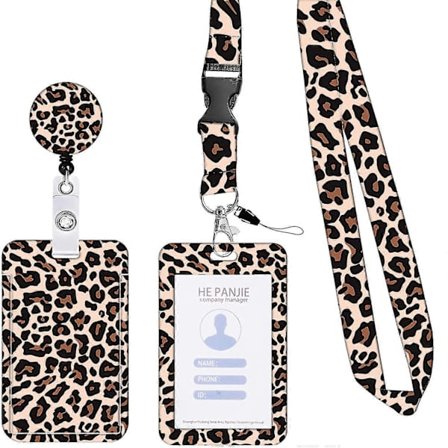 ID-badgeholder med snor og uttrekkbar badgeklips