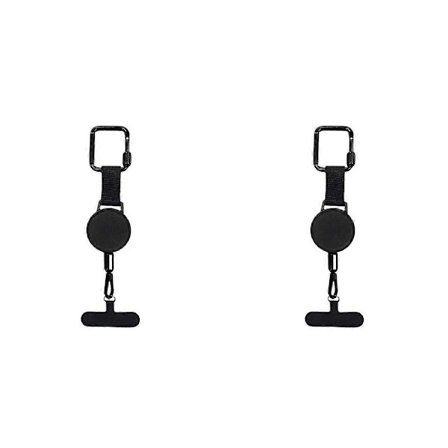 2X Udtrækkelig Tyverisikring Telefonholder Mobiltelefon Snor Rem Smartphone Sikkerhedsline med Bælteclips