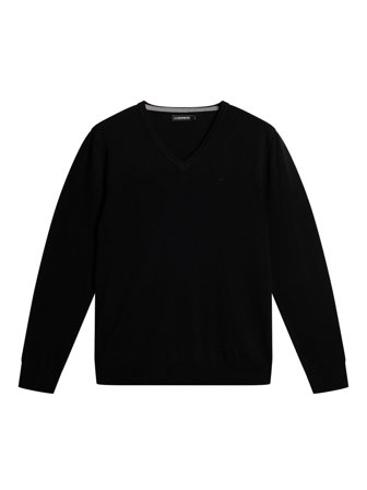 J.Lindeberg - Lymann Merino V-neck Sweater - Schwarz - Mann - S