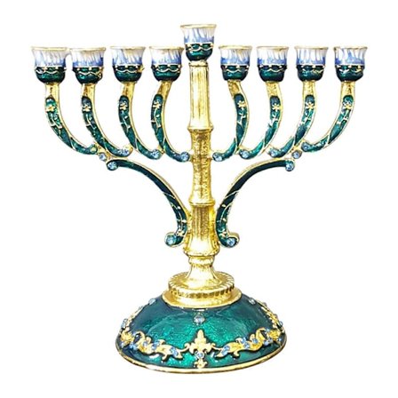 Kynttilänjalka 9-haarainen pöytäkoriste perinteinen 16,2 cm korkea juhlakoristeluun kevyt