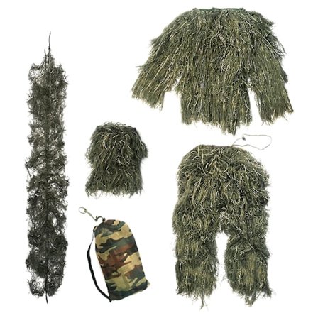 Barn Ghillie Suit Forkledning Kamp For Krigs Spill Fotografering Skoggrønn 140~160cm