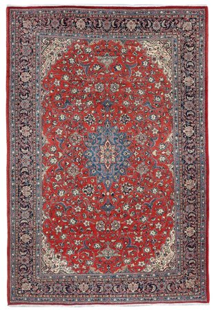 Mahal Vloerkleed Handgeknoopt 212X310 Donkerrood/Bruin Perzië