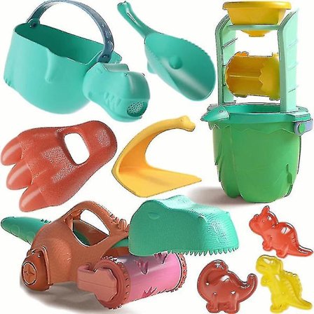 Sommer Baby Soft Beach Set Dinosaur Bucket Shovels Udendørs Spil Børn Sandkasse Legetøj Til Børn Lege Sand Vand Værktøjer Kit