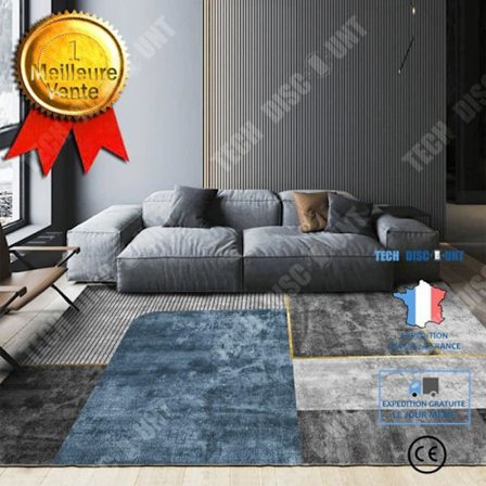 Matto - TD - Pohjoismainen Moderni - 120x200 cm - Geometrinen - Siniharmaa - Liukumaton