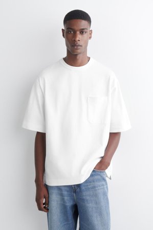 COS Men's Oversized Heavyweight T-Shirt in White