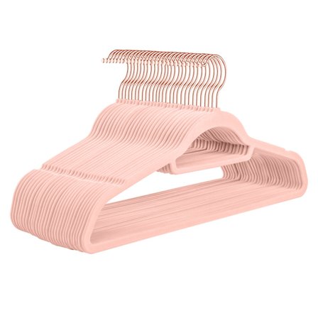 Set med 30 vuxna sammetshängare, längd 42 cm, stor belastningskapacitet