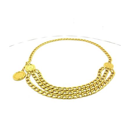 Chanel Vintage Belts Gul, Dame Vintage Accessories, Størrelse: ONE Size