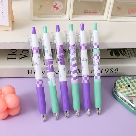 6 STK/sett Gelpenner Kulepenn 01-6 STK (RANDOM) 01-6 STK (RANDOM)