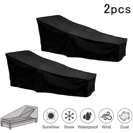 2 st trädgårdsstolsöverdrag - solstolsöverdrag 210*75*40*80cm