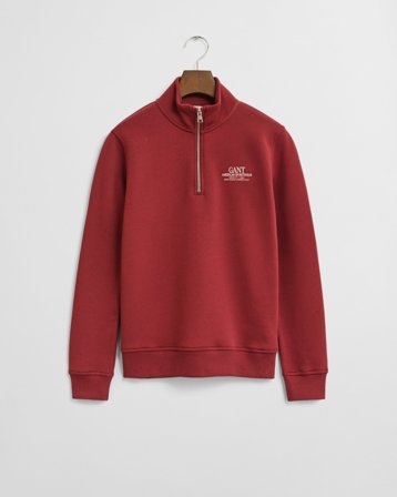 GANT Teenager Graphic Sweatshirt mit Reißverschlusskragen (146/152) Rot