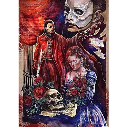 The Phantom of the Opera Pussel 300/500/1000 Bitar Montering Bild Vuxna Educ Al Pussel, Hem Väggdekoration Gåva (FMY)