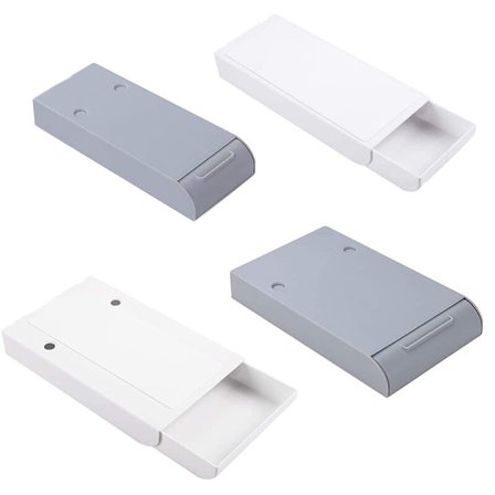 4 stk. Skuffeskuffer til skrivebord, udtrækkelig selvklæbende skuffe, pop-up skuffeorganisator opbevaringssæt