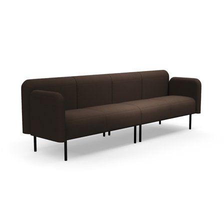 Sofa VARIETY, 4-Sitzer, Stoff Blues CSII, dunkelbraun