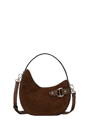 Lauren Ralph Suede Small Tasha Crossbody Bag Handväskor Dam Brun ONESIZE