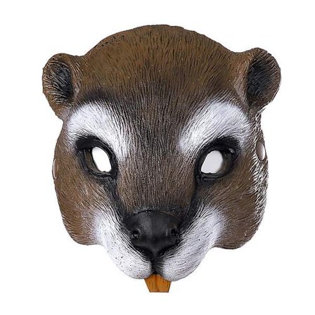 Halv Ansigt Egern Maske PU Fotografering Fest Rekvisitter Maskebal Maske Cosplay Kostume Fest Performance Dans Fest