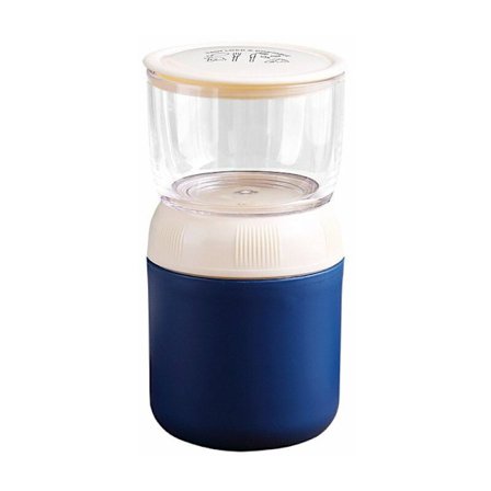 Jogurttikuppi kahdella erillisellä säiliöllä 300 + 400 ml murokulho jogurtti kahvikuppi tiivis muovikuppi sininen