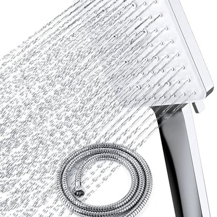 Brusehoved med slange, universel brusehoved