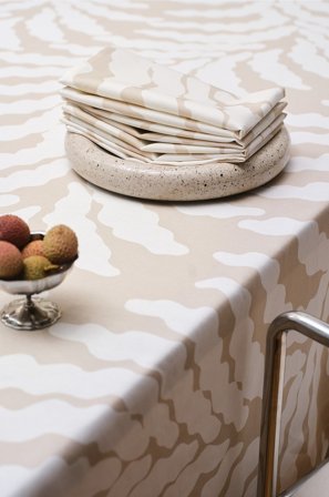 Jotex - Serviett i 4-pakning Beige/naturhvit - FERN - Kjøp Servietter hos Jotex